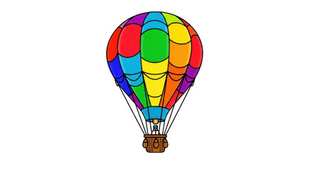 Fototapeta premium Colorful Hot Air Balloon Vector Illustration