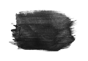 Abstract black watercolor on white background.