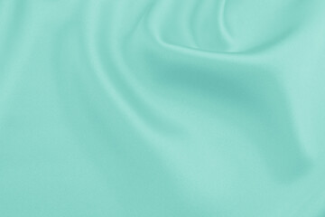 Mint satin fabric as background