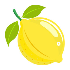 lemon with leaves