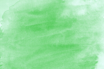 Hand painted green watercolor background.