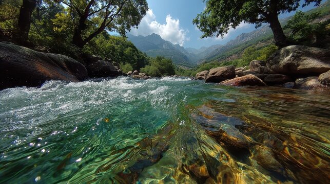 Water view of coastal rocks in hong kong, sailboats on the horizon in tai tam harbour