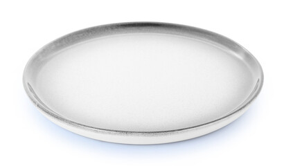empty plate isolated on white.