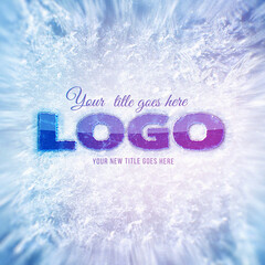 Frozen Ice Logo Opener. Square Stories for Social Media.