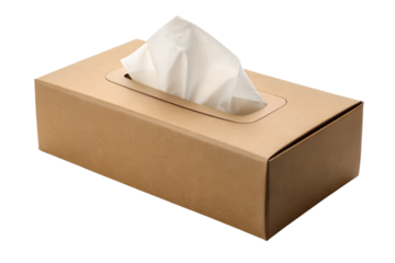 Simple Tissue Box with Fresh White Tissues Ready for Use, Offering Softness and Hygiene in Every Sheet