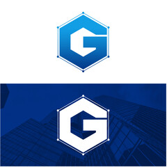 Hexagonal Letter G Logo &ndash; Modern Tech Branding Icon