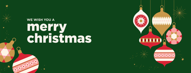 Fototapeta na wymiar Merry Christmas and Happy New Year. Vector illustration for website banner, social media banner, greeting card, posters, covers, business and marketing material.