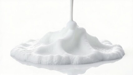 Close-up view of a white object on a white surface, ideal for use in product  or design projects