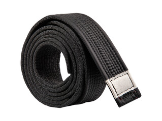 Martial arts black belt isolated on transparent or white background, png