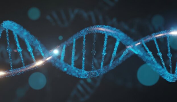 Dna strand helix molecule genetic biology science medical healthcare research background render