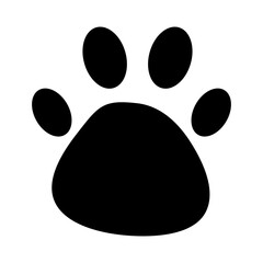 Wild animal paw print icon symbol. Vector illustration