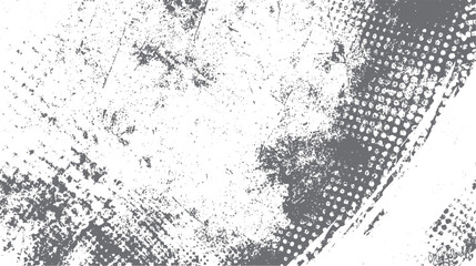 Abstract textured background with distressed grunge effect and halftone dots pattern in shades of grey and white