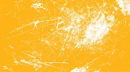 Bright yellow background with white distressed scratches and speckles abstract texture vector