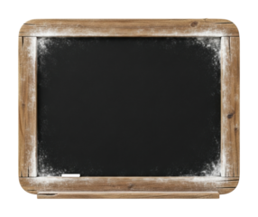 Creative blackboard for educational use in classrooms view isolated on transparent background
