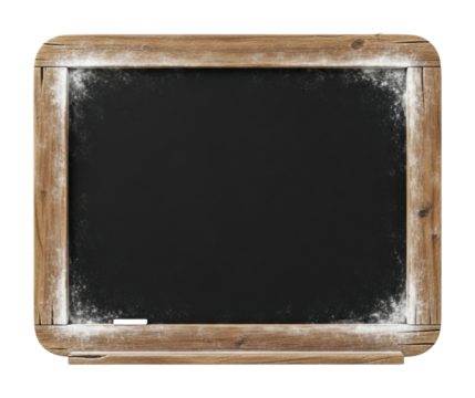 Creative blackboard for educational use in classrooms view isolated on transparent background