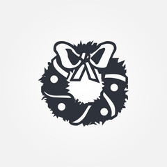christmas wreath icon symbol illustration vector eps10 logo template design pattern seamless bright minimal design flat design realistic style simple design modern design