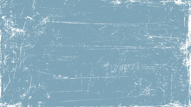 Dusty blue background with white scratches and speckles distressed texture effect grunge