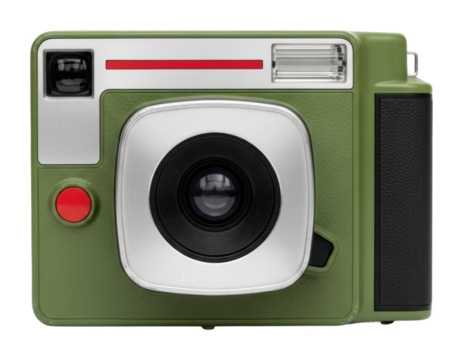 Vintage camera capture equipment isolated on transparent background