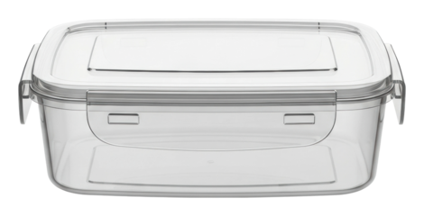 Modern kitchen essentials clear storage containers for functionality isolated on transparent background