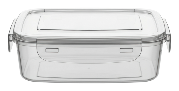 Modern kitchen essentials clear storage containers for functionality isolated on transparent background