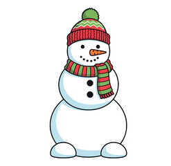 snowman on a white background