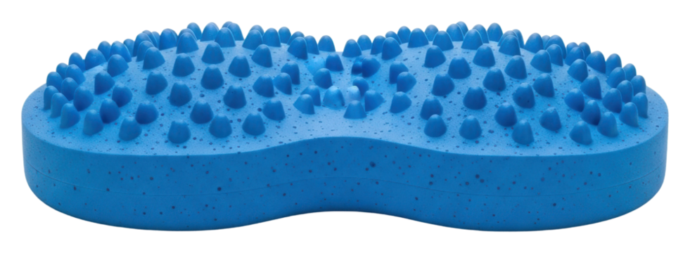 Unique blue foam massager home product view isolated on transparent background