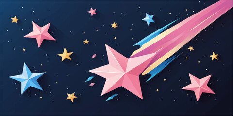 Stars and stripes pattern illustration with stars on a blue background for USA patriotic celebration