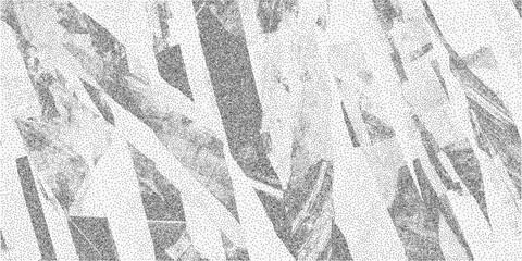 Naklejka premium Textured background of torn paper pieces arranged with uneven edges, soft halftone dust and photocopy grain, raw vintage layout with shadow play.