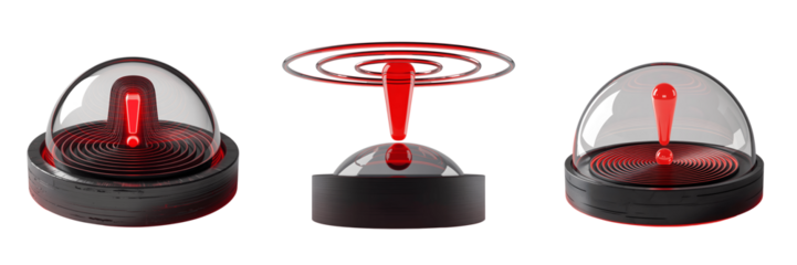 A Set For Alarm system with exclamation mark isolated on transparent background