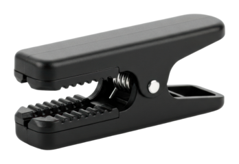 Essential black clip tool for crafts office and home use isolated on transparent background