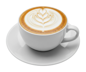 Savoring a delicious coffee experience at a cozy  in town isolated on transparent background