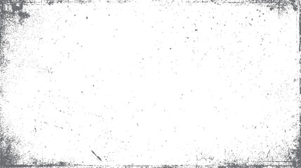 Textured gray grunge overlay with scattered speckles and distressed border on white background vector