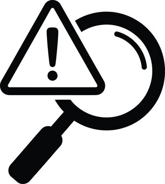 Threat detection vulnerability scan security risk assessment icon vector eps silhouette