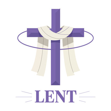 Minimal Cuaresma Christian Vector Graphic for Lent Season.