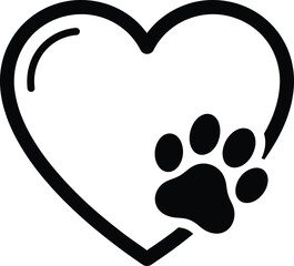 kitten footprint heart paw © LittlePic