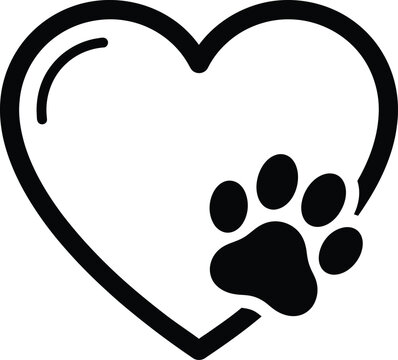 kitten footprint heart paw