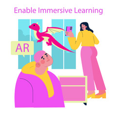 Augmented Reality Learning with Interactive Dragon Illustration