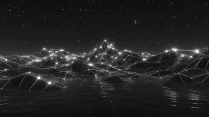 christmas tree with stars and snowflakes - Powered by Adobe