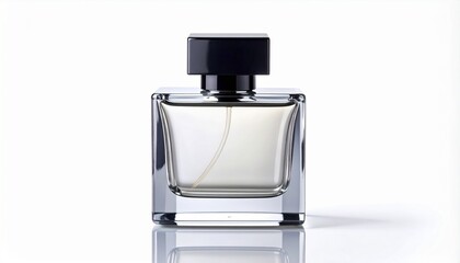 Minimal Square Transparent Perfume Bottle Mockup &ndash; Clean EDP Style