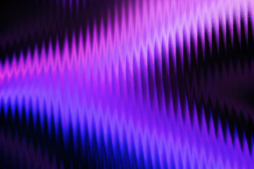 Gradient fractal glass texture backdrop, horizontal ripple waves with teal aqua spectrum and soft blur. Fractal optical distortion, luminous ribbed field, modern vector illustration