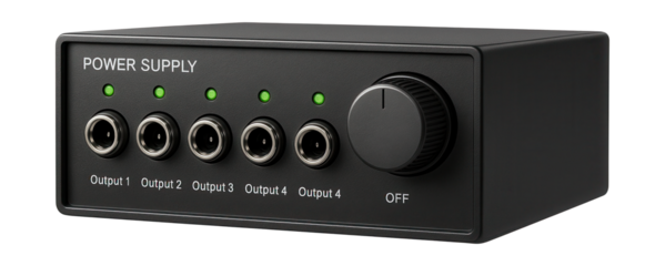 Multi-output power supply for powering various devices in a hobbyist's workspace.