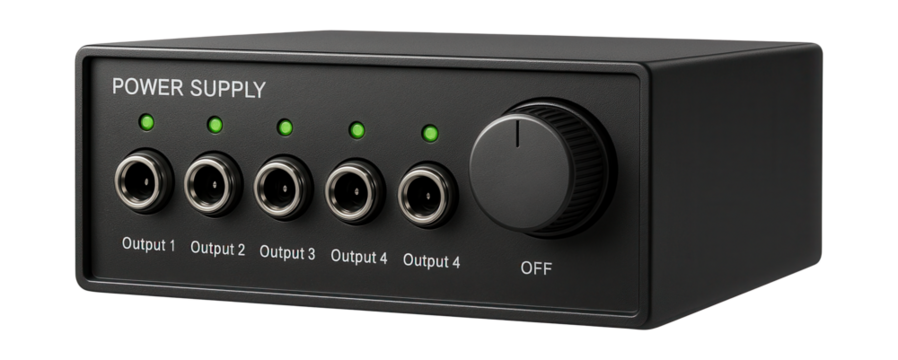Multi-output power supply for powering various devices in a hobbyist's workspace.