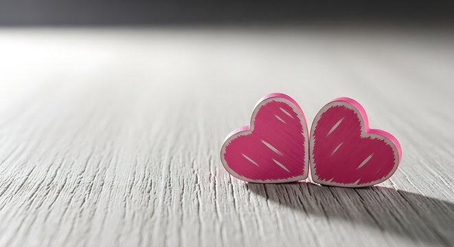 red heart on wooden background