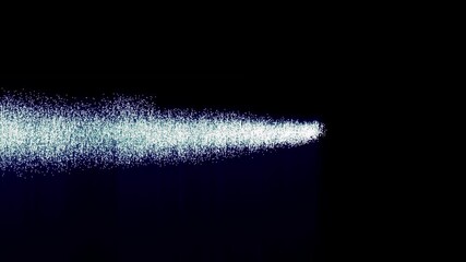 text typography merry christmas in abstract light trails and glowing particles in dark background - Powered by Adobe