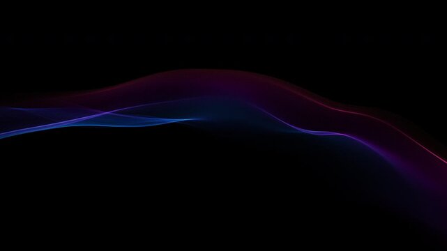 Abstract waves on a black background. Technology intros, sci-fi visuals, motion graphics overlays. Looping 4K resolution	
