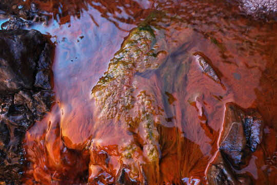 Mineral-rich waters in Asturias beach