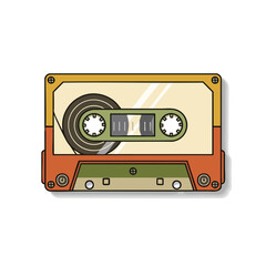 Obraz premium Retro Cassette Tape Illustration