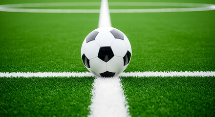 Obraz premium soccer ball on green grass