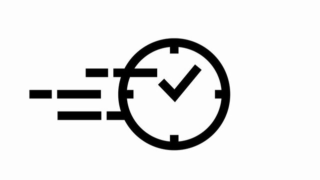 clock   icon animation simple flat