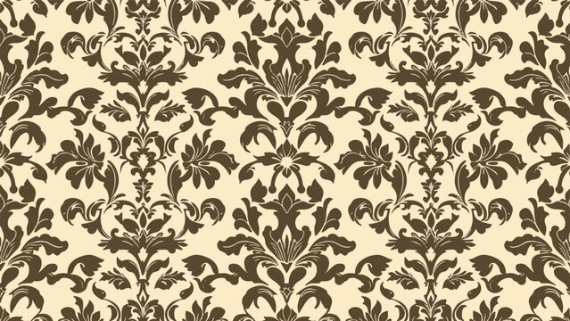 Elegant wallpaper with cream floral clusters arranged in harmonious repetition